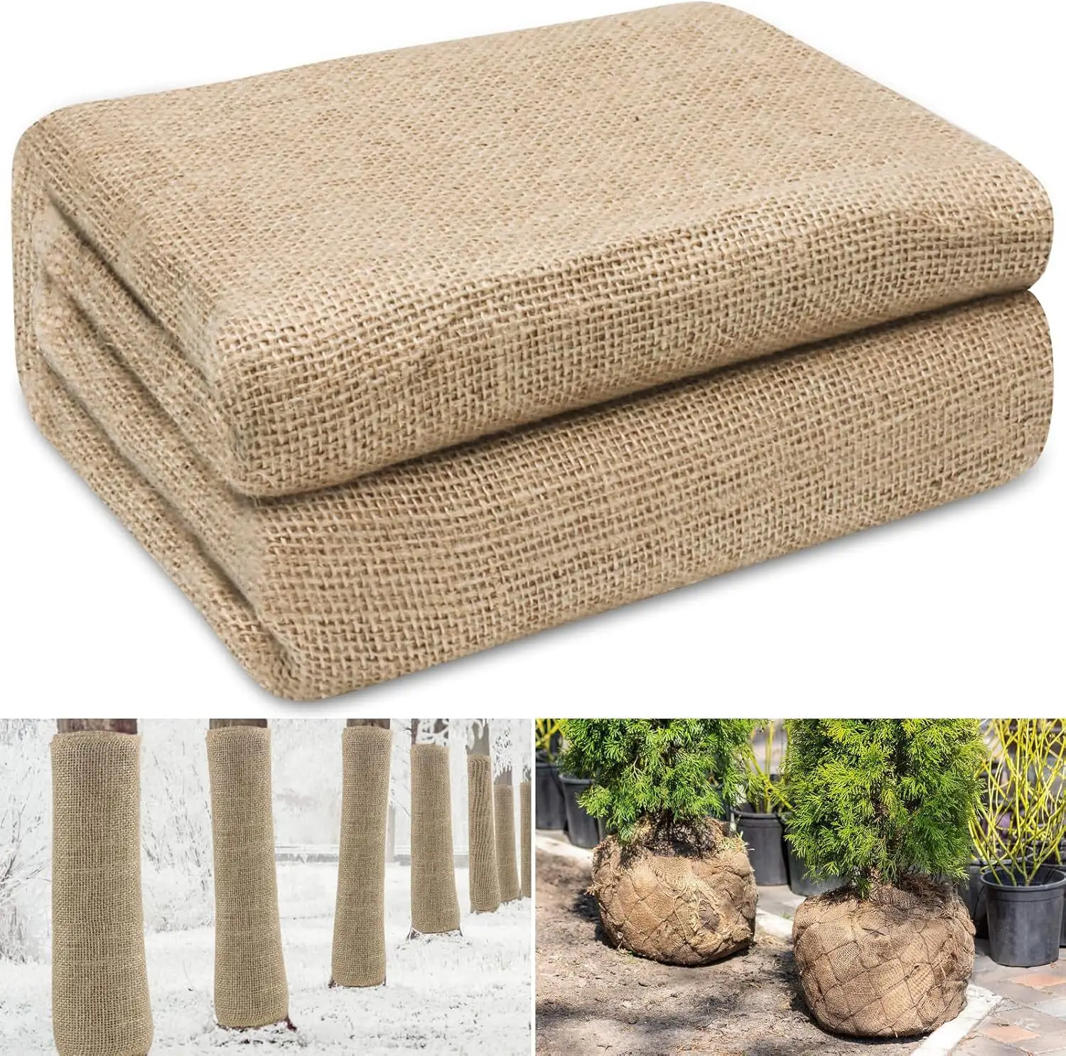 Winter Garden Burlap Plants Planting Trees Keeping Warm Anti-freezing Frost Burlap Vegetable Protection