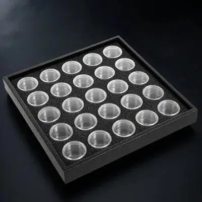 

Коробка для украшений для ногтей, 25 отделений, с прозрачной крышкой, органайзер для страз, контейнер для маникюрных принадлежностей, настольный органайзер для украшений для ногтей