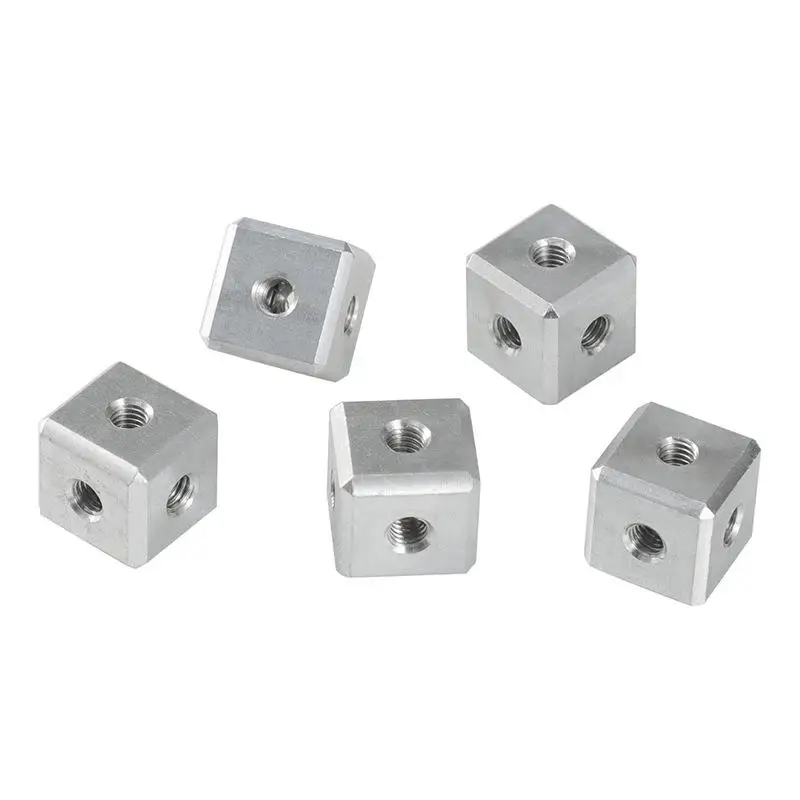 Aluminum Alloy Cube Angle Nut Set With High Precision Rust Resistant Surface Perfect For 3D Printer DIY Frame Assembly Projects