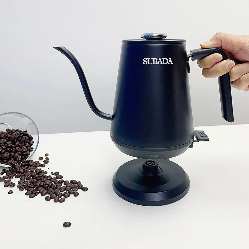 SUBADA Electric Kettle Gooseneck Temp Control & Hold Mode Fast Pour-Over Coffee & Tea Premium Stainless Steel Matte Black Finish