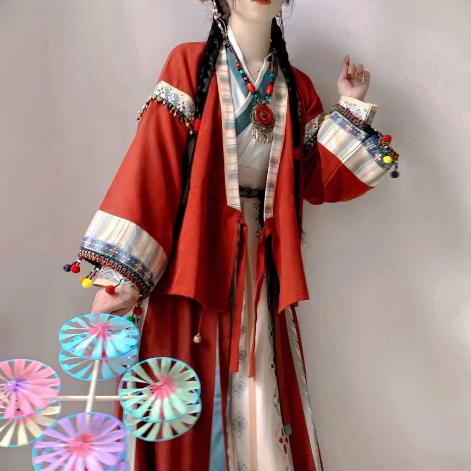 Rote Hanfu Frauen chinesische traditionelle Kleidung weibliche Han elegante tägliche Verbesserung Wei Jin Stil Sinisierung Cosplay