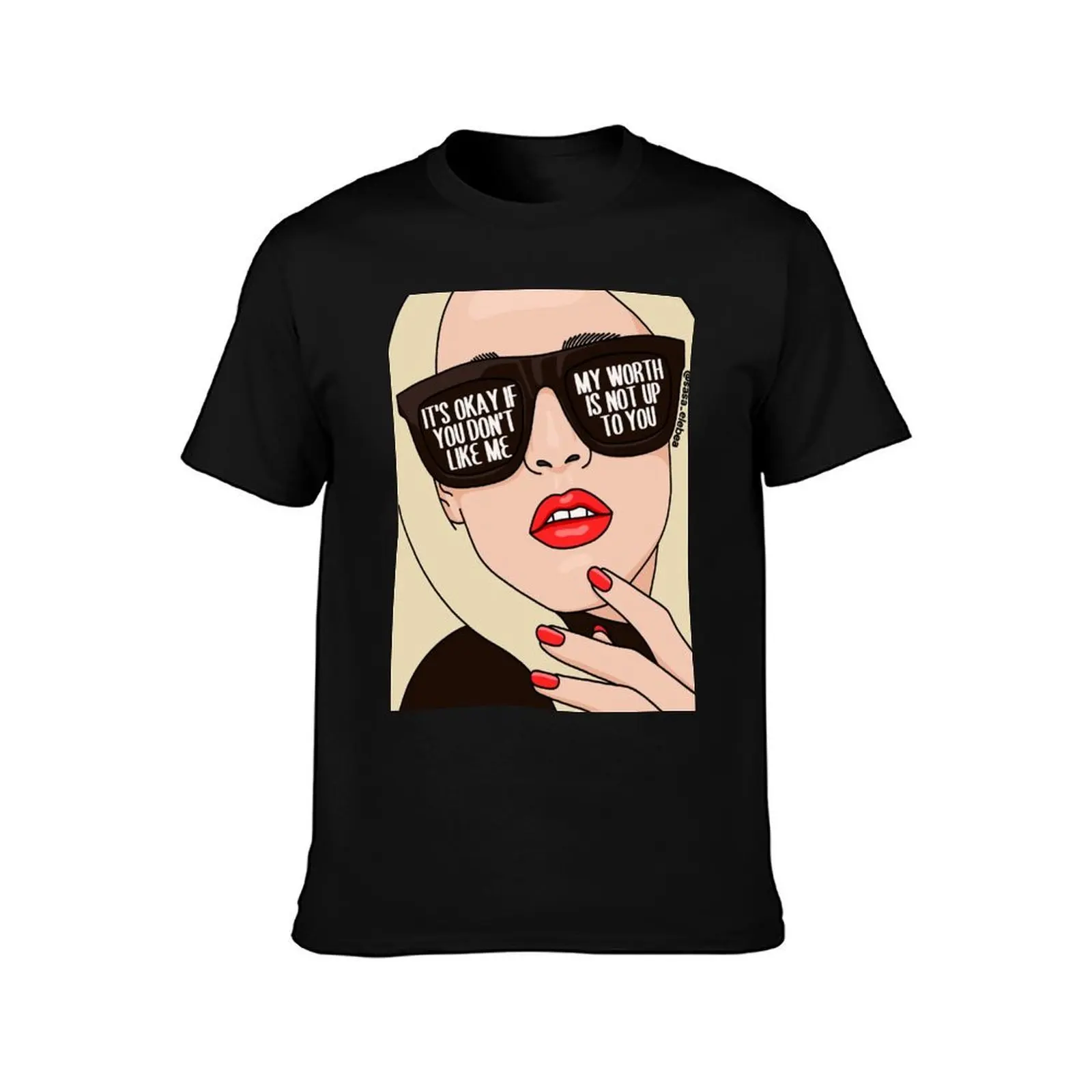 Worth by Sasa Elebea T-Shirt, Summer Casual Cotton Tee, Oversized Streetwear Tops, Vintage Graphic Print, Loose Fit Short Sleeve