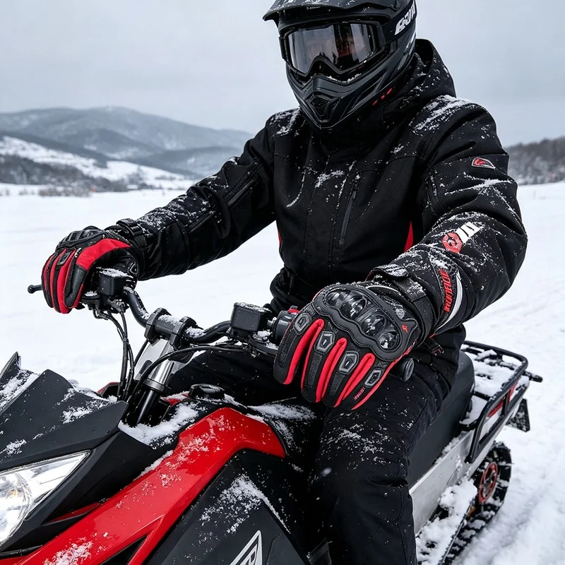 Winter Motorcyclist Gloves Windproof Warm Non‑Slip Full Finger Protective Shock‑Resistant Anti‑Fall Motocross Dirt Bike Items