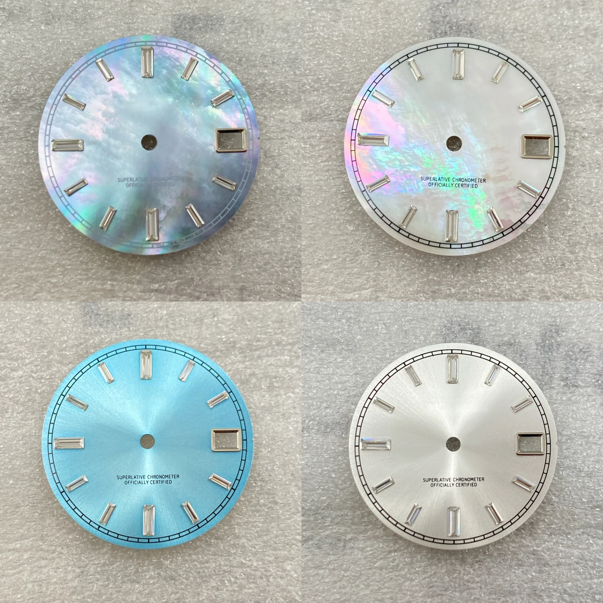 28.5mm Diamond Crystal Sunburst Watch Dial Suitable for NH35/36 Automatic Mechanical Movement Modified Accessories Colorful Dial