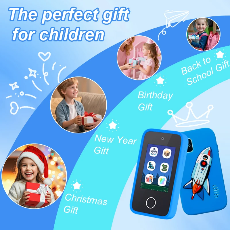 Children's puzzle mobile toy, 2.8-inch high-definition screen, music, photography, video recording, puzzle games, habit cultivat