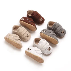 Autumn Boys and Girls Cute Little Bear Sports Shoes 0-18M Preschool Fashion Rubber Soft Sole Sports Shoes Girl Boys Walking Shoe