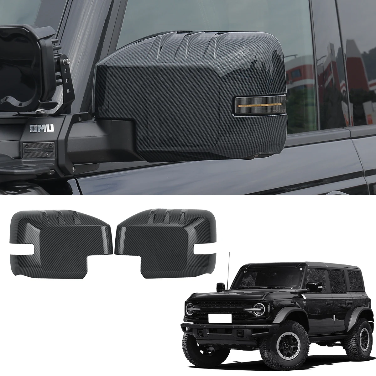 

Ford Bronco modified rearview mirror cover, all inclusive, reverse mirror collision and scratch protection decorative cover