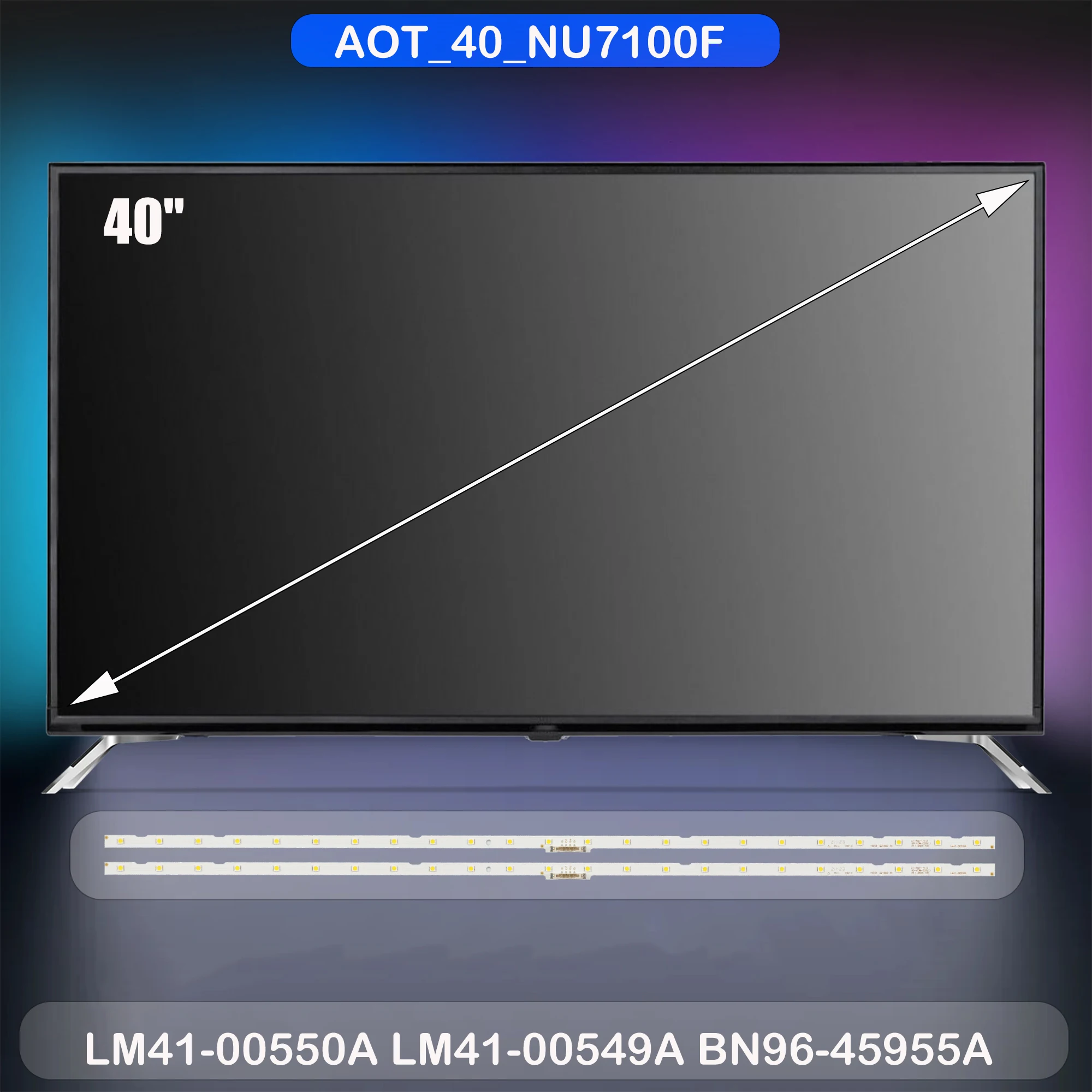 

Лента светодиодной подсветки для UE40NU7170U UE40NU7179U UE40NU7300W UE40NU7302K UE40NU7305K UE40NU7370U UE40NU7379U UE40NU7400S