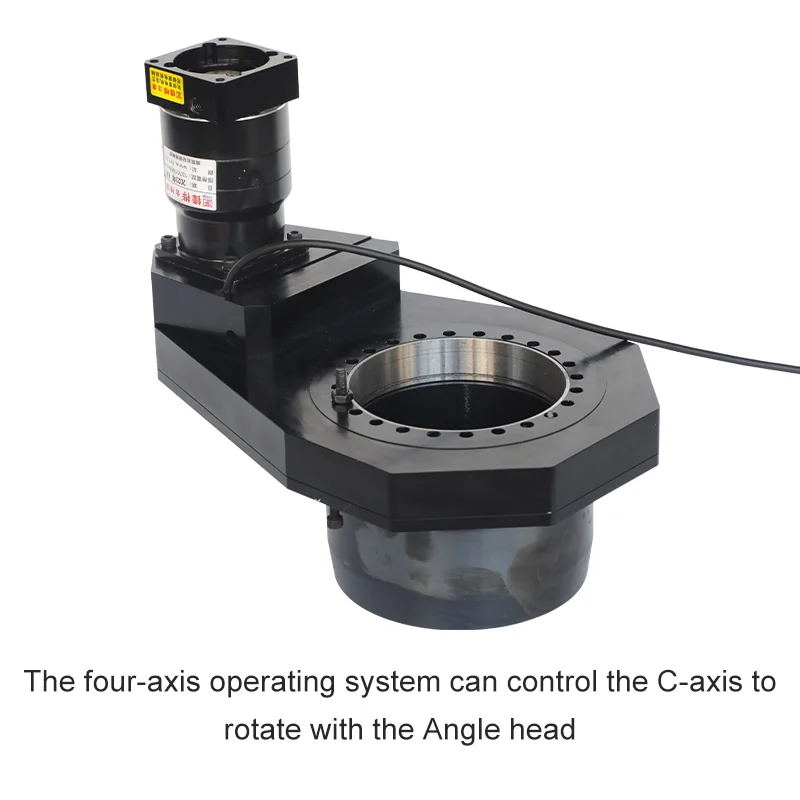 La cabeza angular HQD puede girar el eje C, se puede utilizar para controlar el trabajo de rotación de la cabeza angular, para centro de mecanizado de carpintería