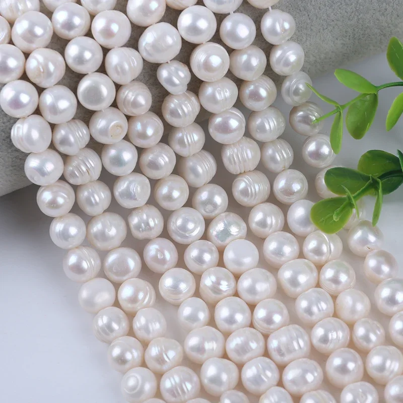 Zhuji 11-12mm White Potato Shape Freshwater Pearl Natural Pearl zhuji pearl Strands for jewelry making