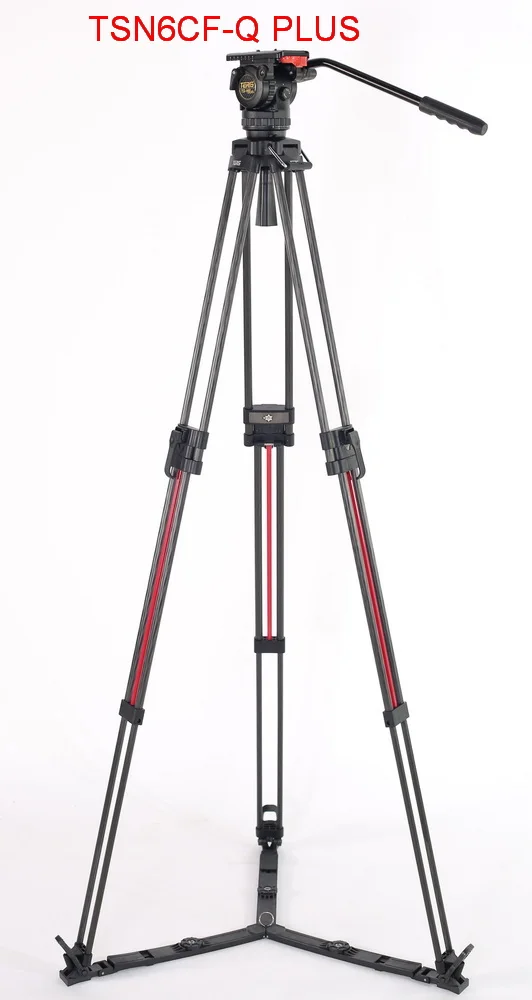 Teris relaesed new TS-N6CF,TS-N6AL PLUS,TS-N6CF-Q fluid head&tripod kit with single handle locking free shipping DHL UPS EMS FED