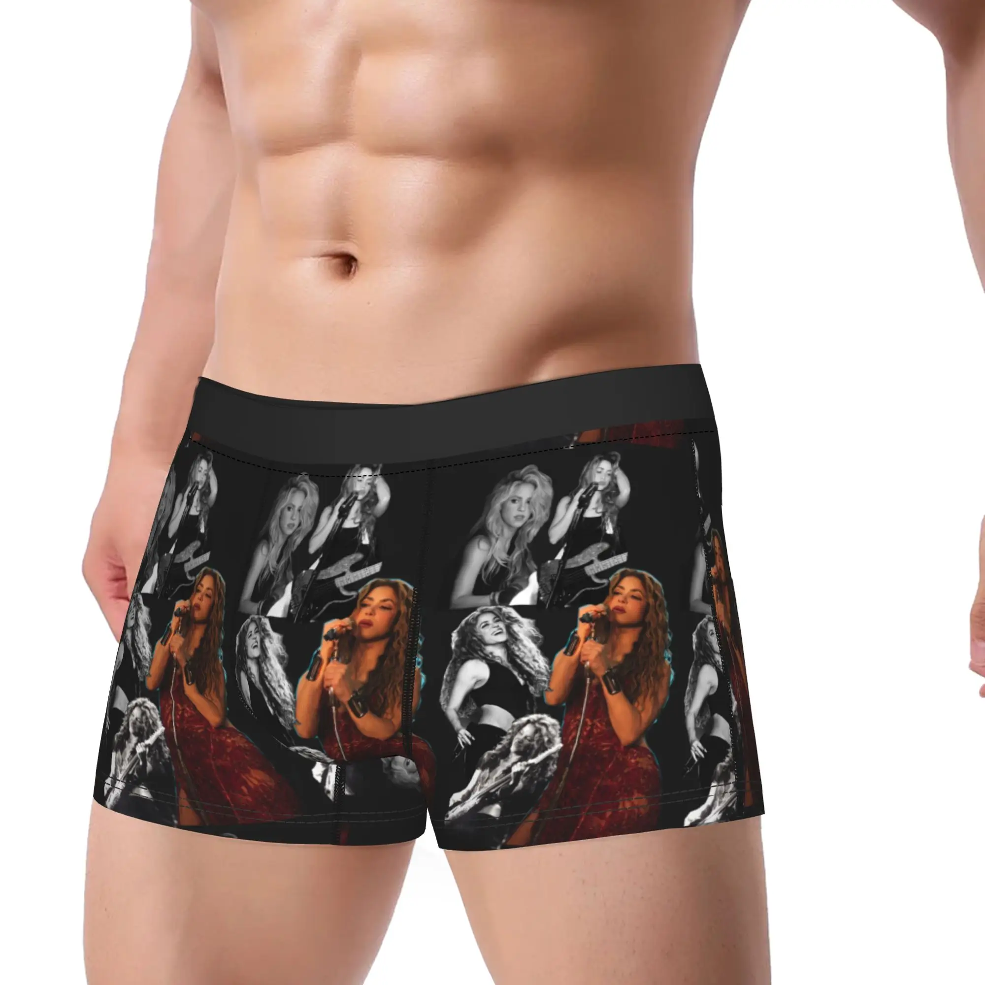 Men Shakira Colombian Singer Boxer Briefs Shorts Panties Soft Underwear  Male Printed S-XXL Underpants