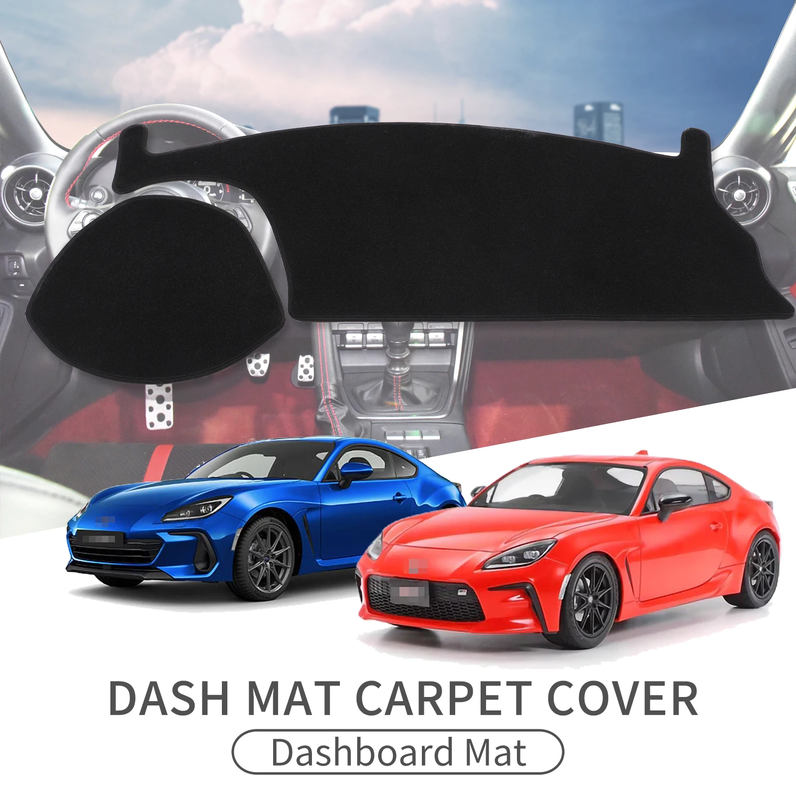 

Car Dashboard Mat for Toyota 86 Subaru BRZ 2022 2023 2024 GR86 Sunshade Protective Carpet Dash Mat Dashmat