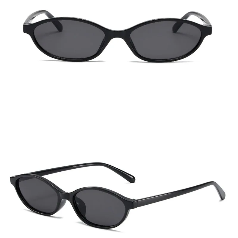 Vintage Thin Small Frame Sunglasses Women For Men Sun Glasses Luxury Brand Designer Punk Popular Hip Hop Oval Eyeglasses UV400
