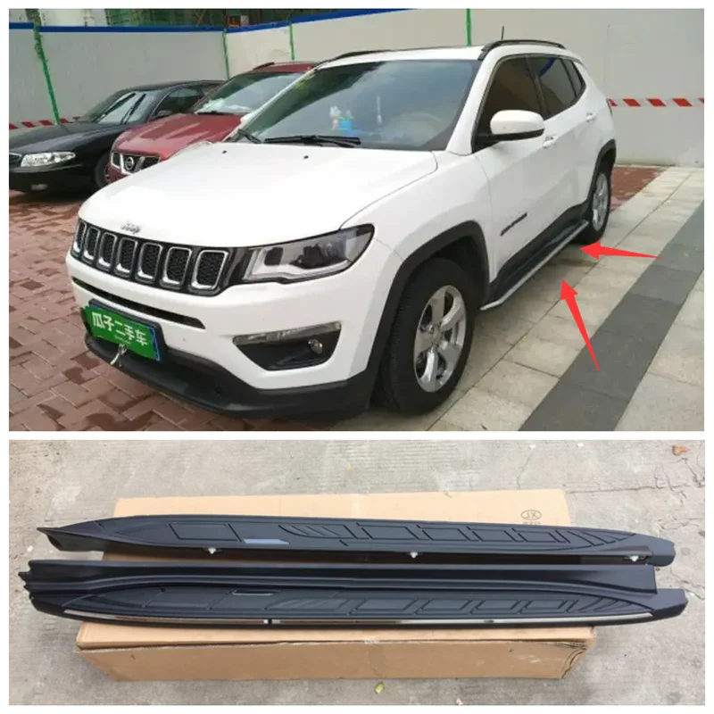 Fits For Jeep Compass 2017 2018 2019 2020 2021 2022 High Quality Aluminum Alloy Running Boards Side Step Bar Pedals