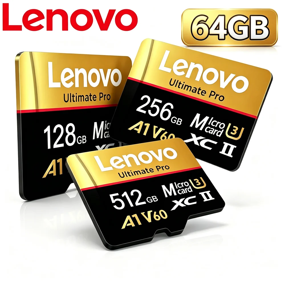 Карта памяти Lenovo Micro TF SD 256 ГБ/512 ГБ для Switch Lite 32 ГБ/64 ГБ/128 ГБ, класс 10, U3, V30, A2 - расширенная память TF, новинка 2026 года.
