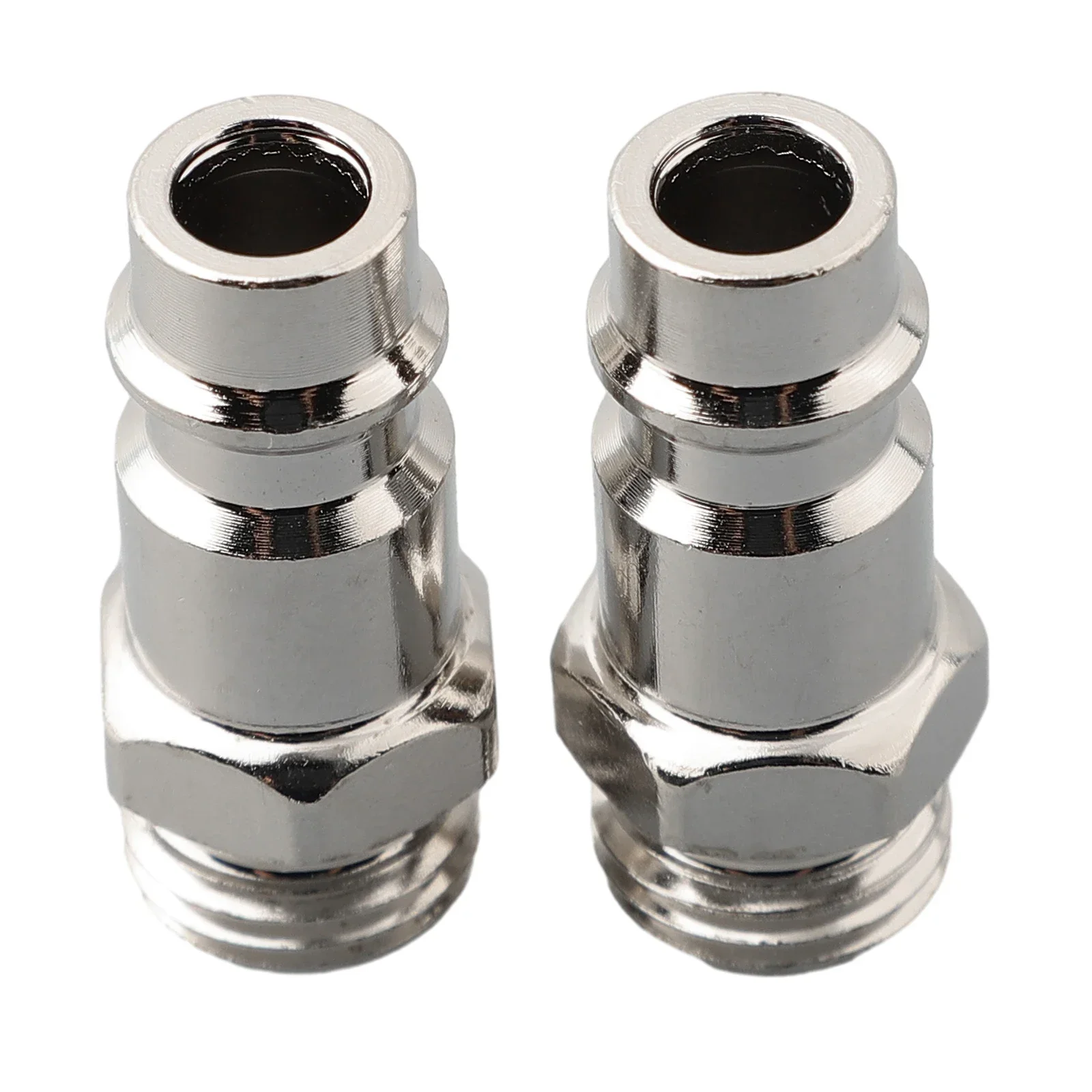 2pcs 32mm Euro Male Quick Release Fitting Silver Male 1 4                Thread Compressed Air Line Coupler Connector Fitting