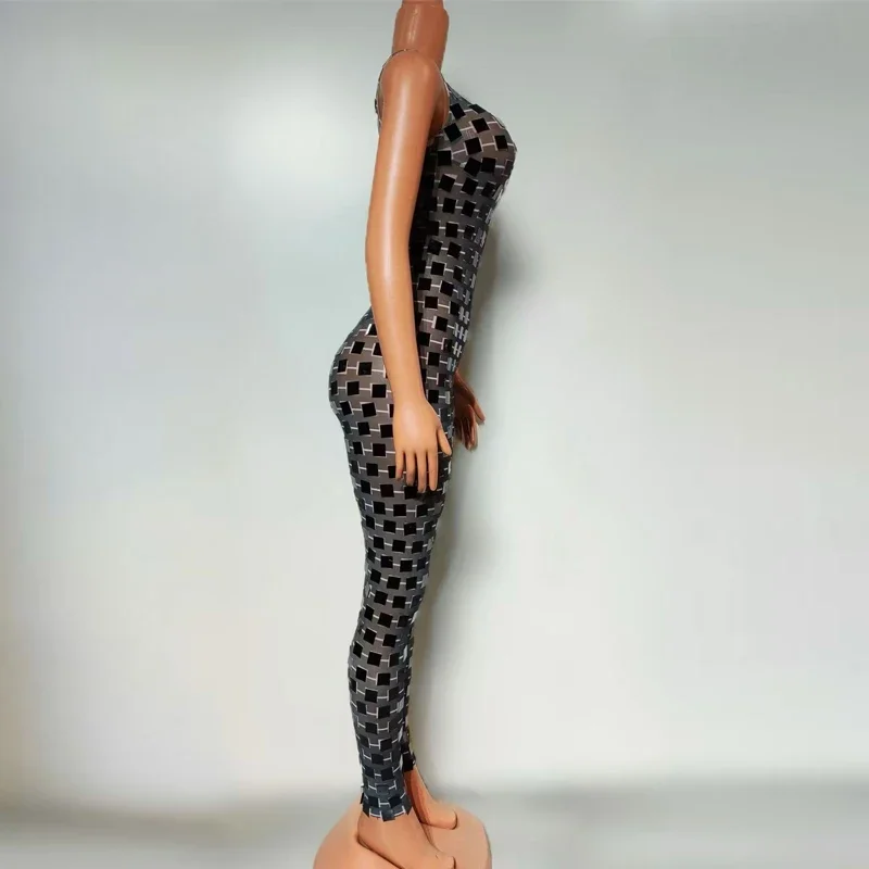 Spiegel Overall Frauen Party Jazz Kleidung Nachtclub Dj Ds Pole Dance Outfit Drag Queen Kostüm Bühne Tragen