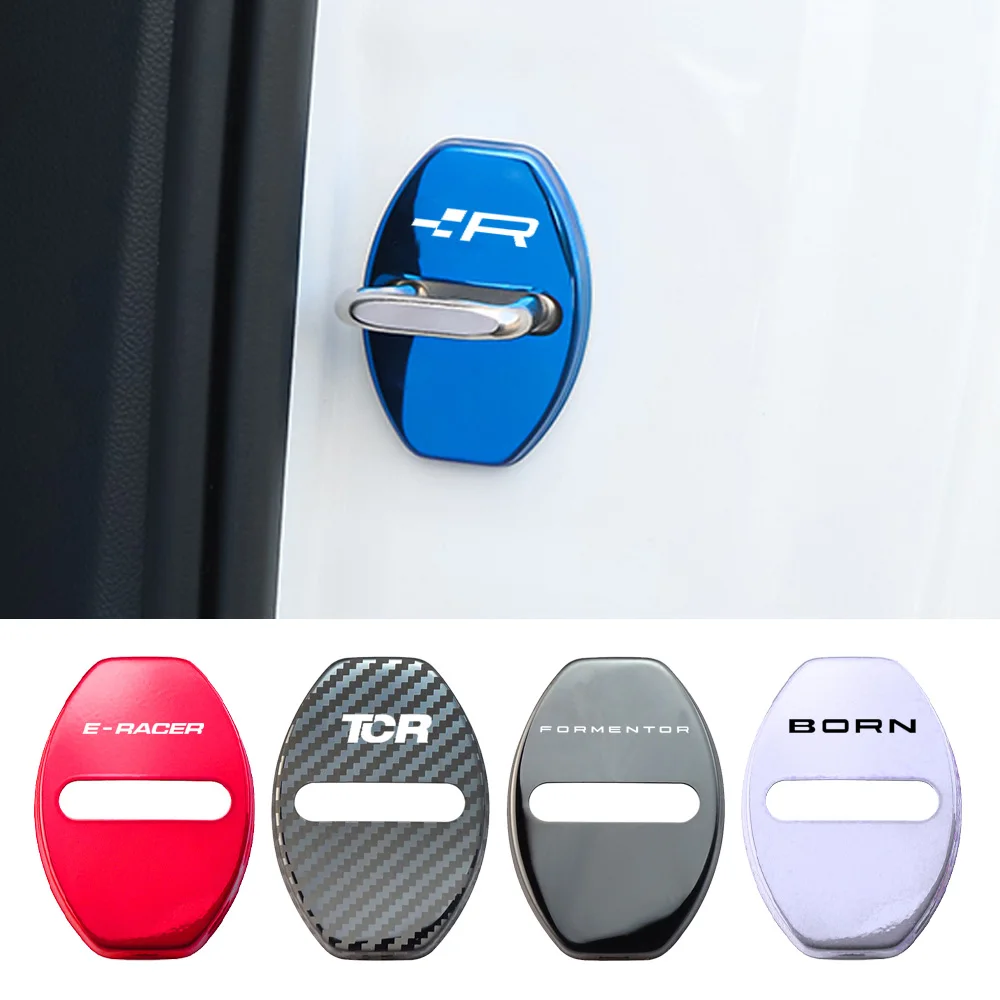 Car Door Lock Cover for Seat Cupra Ateca Born Formentor Leon R Cup Racing E-Racer Ibiza VZ VZ3 VZ5 Auto Emblems Case Accessories