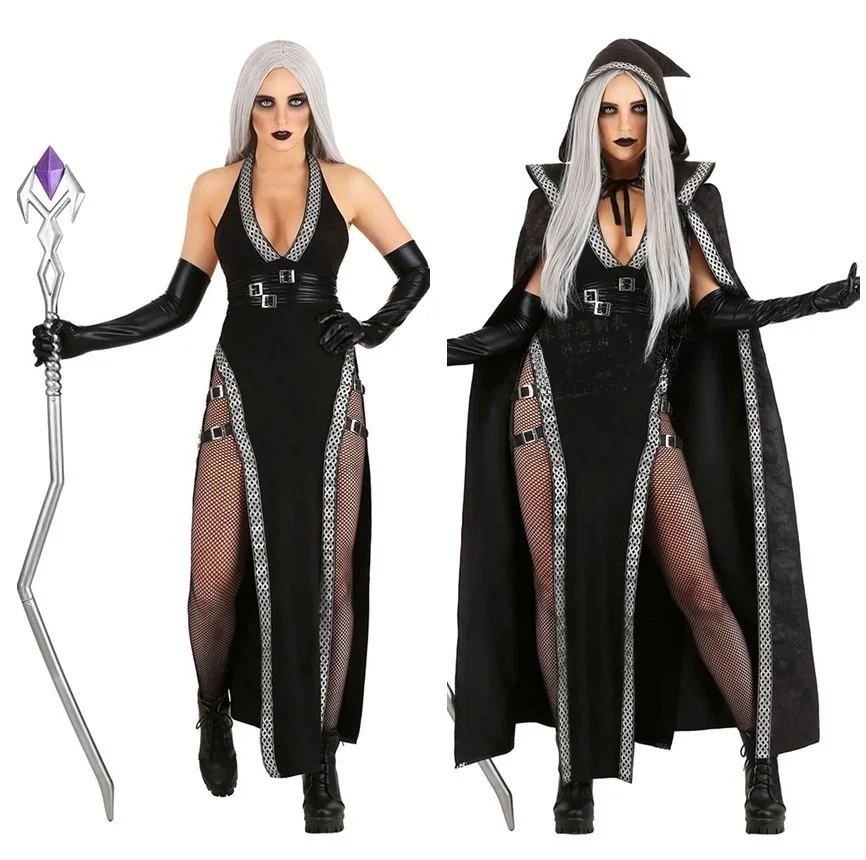 

New Hollow Role-plang Cosplay Witch Costume Magic Sorcerer Devil loween Festival Women's Traditional Stage Wear