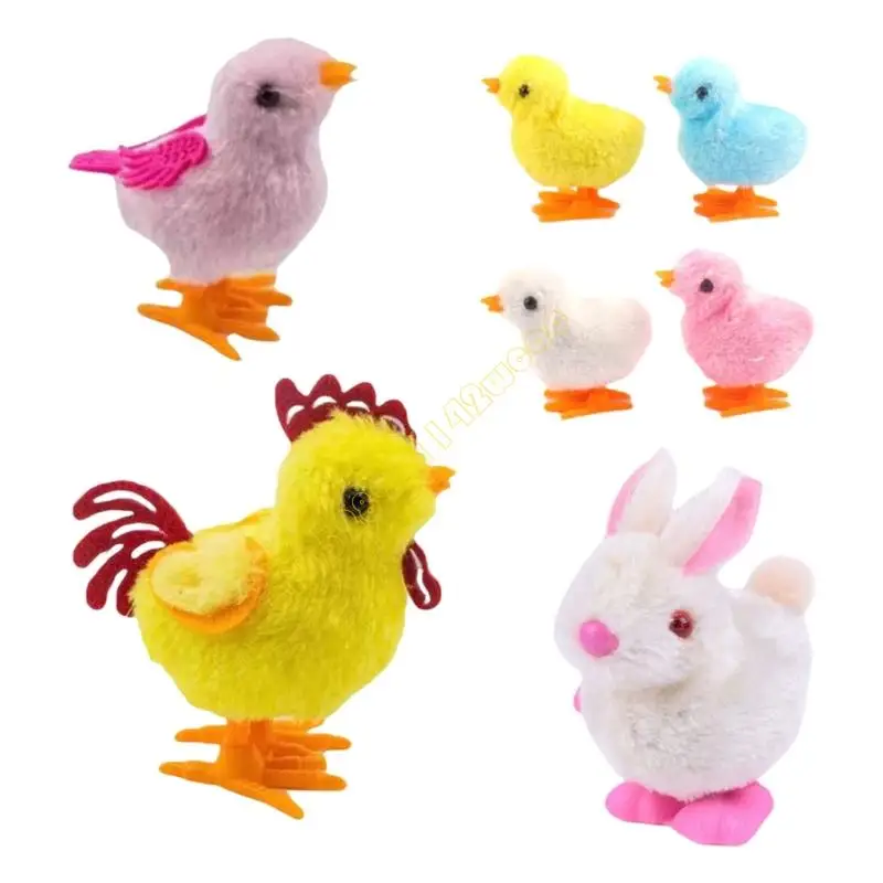

Plush Wind up Toy Funny Baby Chick Easter Cartoon Baby Chick Photo Props DXAD