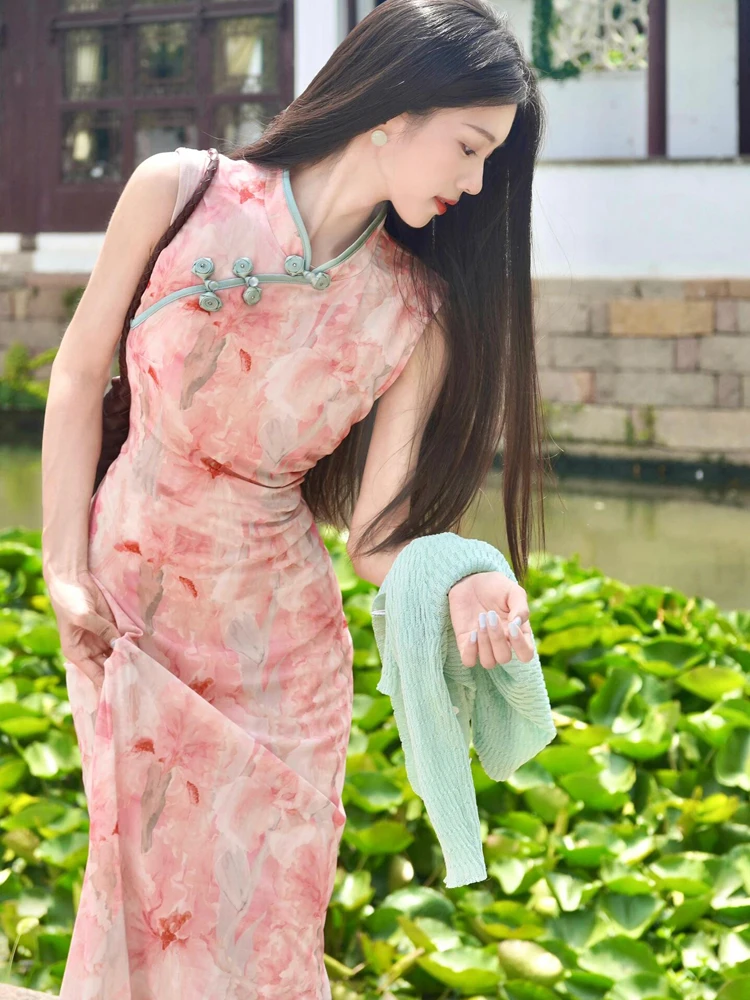 

Новый традиционный китайский утренний халат Ele Pink для женщин, свадебный костюм для невесты, для церемонии питья.