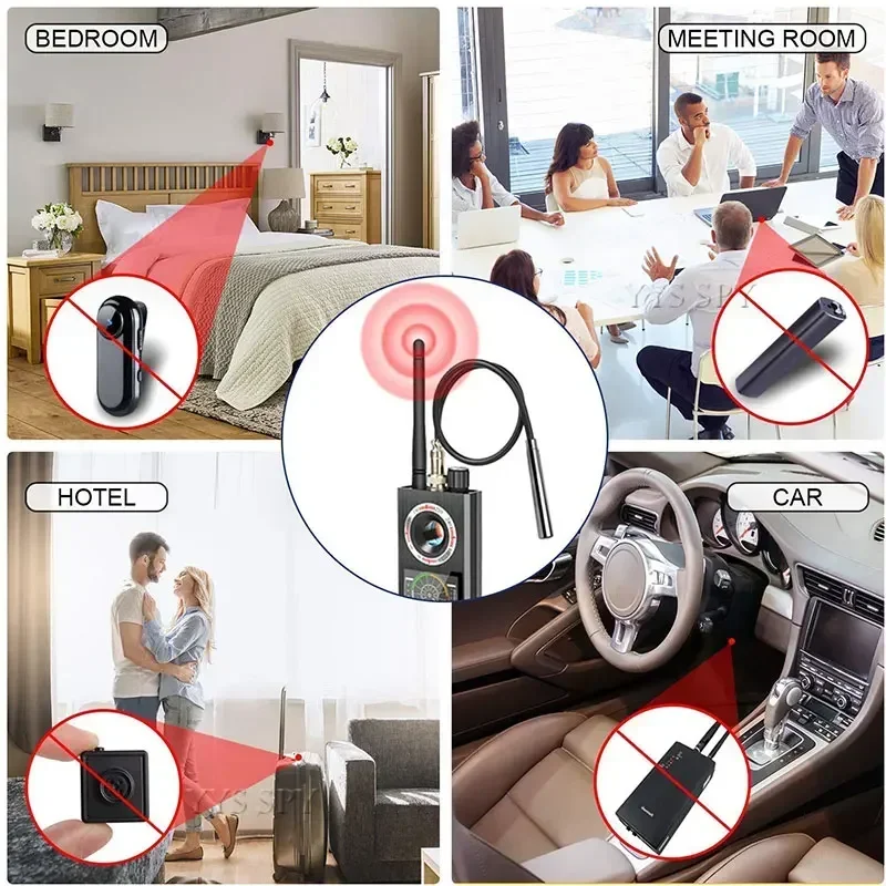 Professional Anti Spy Camera Detector K68 Bug Scanner Security Protection RF Signal Cam Hidden Gadgets Car GPS Tracker Finder