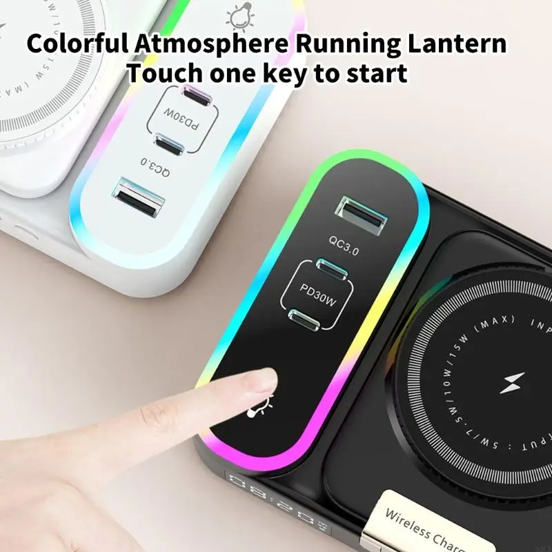 Efficient 15W Magnetics Wireless Built In Cable For Quick Charging 83CF