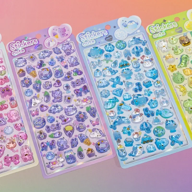 

Japan 3D Solid Cute Animal Embossed Decorative Stickers for Diaries, Phones, Laptops