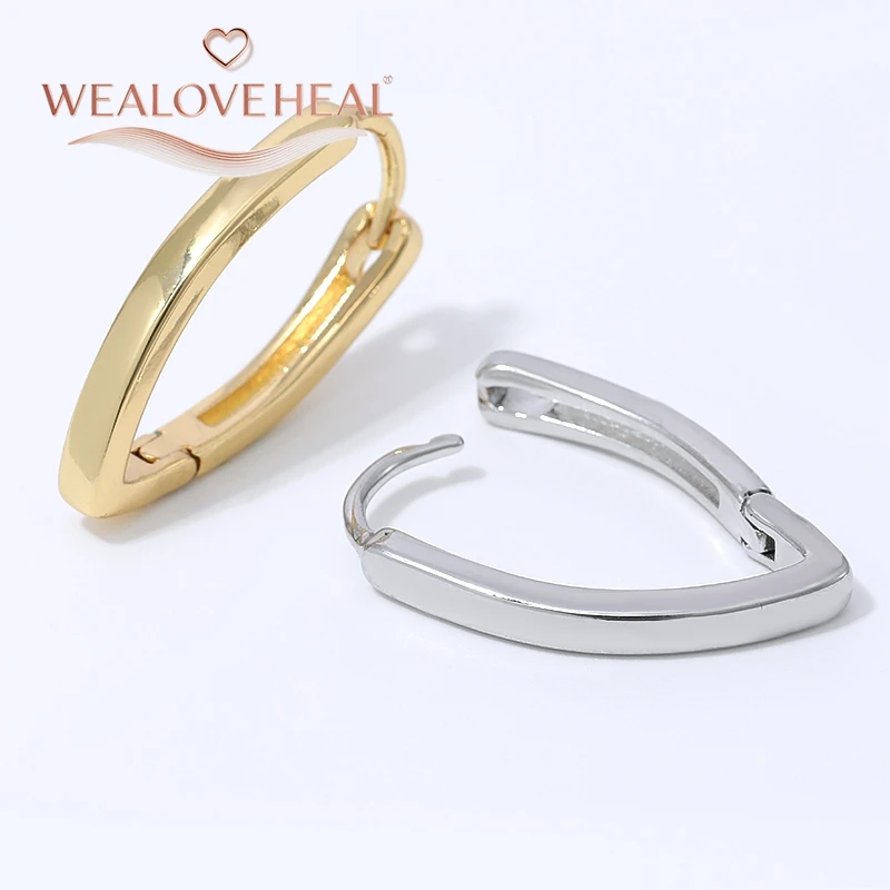 V-förmige geometrische Creolen für Damen, 18K vergoldete Huggie-Ohrringe, minimalistische Statement-Ohrringe für den Alltag und Partys – Detail 18
