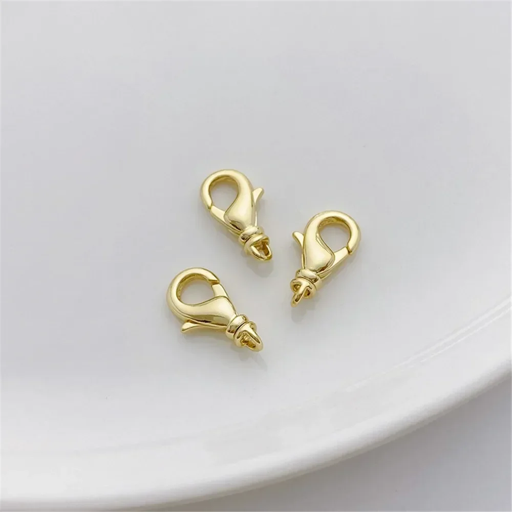 

Поворотная поворотная пряжка золото 14 карат, пряжка-лобстер, браслет «сделай сам», ожерелье, отделочное соединение, пружинная пряжка, аксессуары Materia