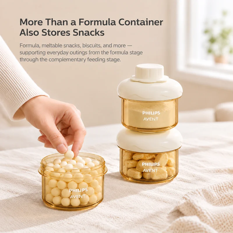 Avent Light-proof Milk Powder Storage Box Leakproof Portable Travel Formula Dispenser Stackable Baby Milk Powder Container