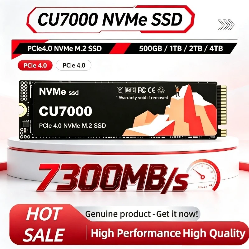 CU7000 500GB-4TB NVMe M.2 SSD, up to 7300MB/s Read Speed, Hard Disk for Desktop Computers and Laptops,OME Package