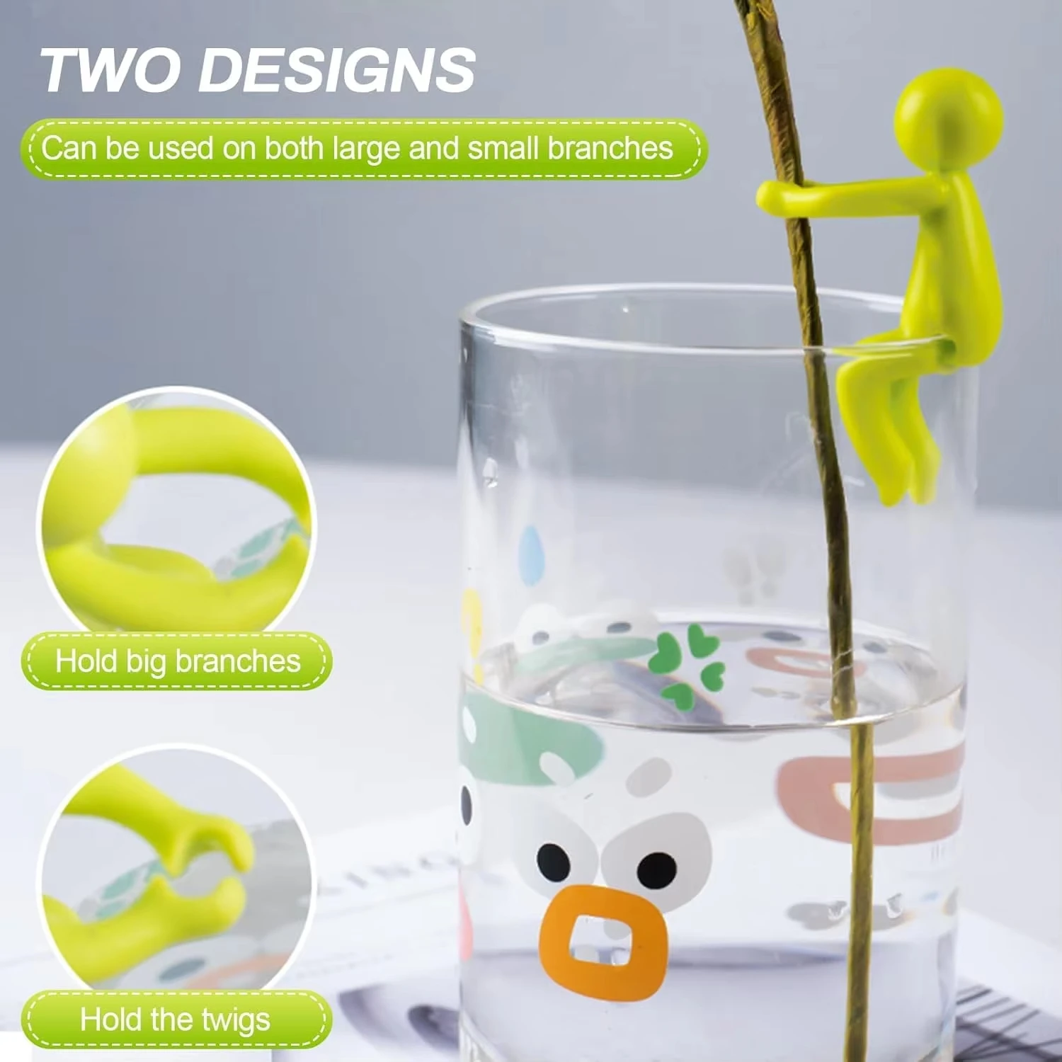 Cute Little Man Plant Holder Plant Nurture Holder Bendable Reusable Little Man Plant Holder Plant Cutting Holder