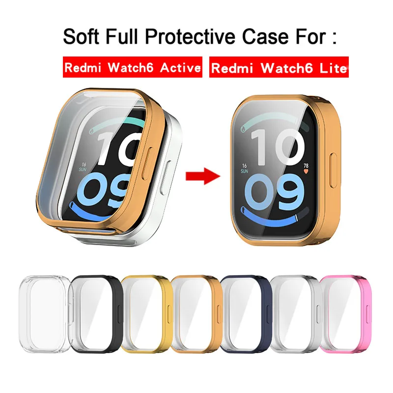 TPU Soft Cover Protective Electroplated Protector Case for Redmi Watch 6 / 6 Acitve / 6 Lite