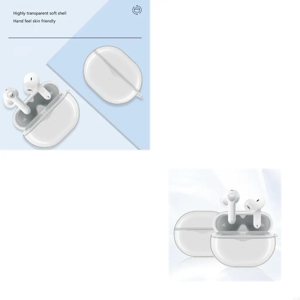 

Противоударный чехол для наушников, устойчивый к царапинам корпус, противопыльный, моющийся, прозрачный чехол, защитный чехол 4