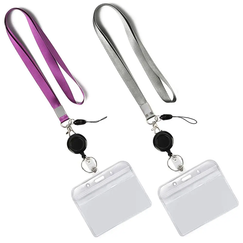 

Supplies Key Neck Strap Badge Clip Badge Holder ID Card Holder Name Card Holder Badges Set Lanyard Retractable Badge Holder