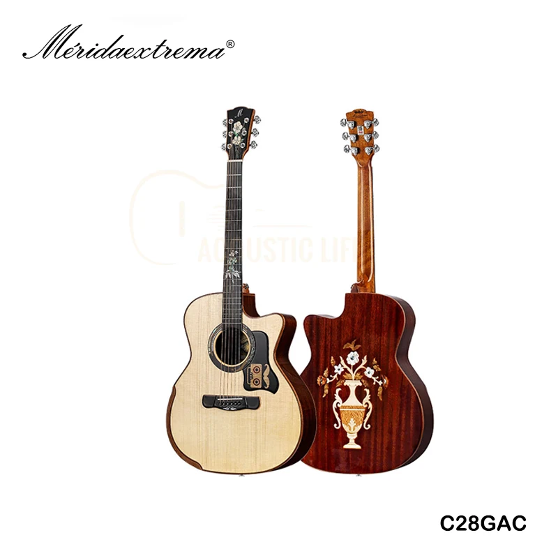 

Merida Extrema C28GAC Professional 41 Inch Acoustic Guitar Travel Guitar Beginners Guitar Acoustic Musical Instruments