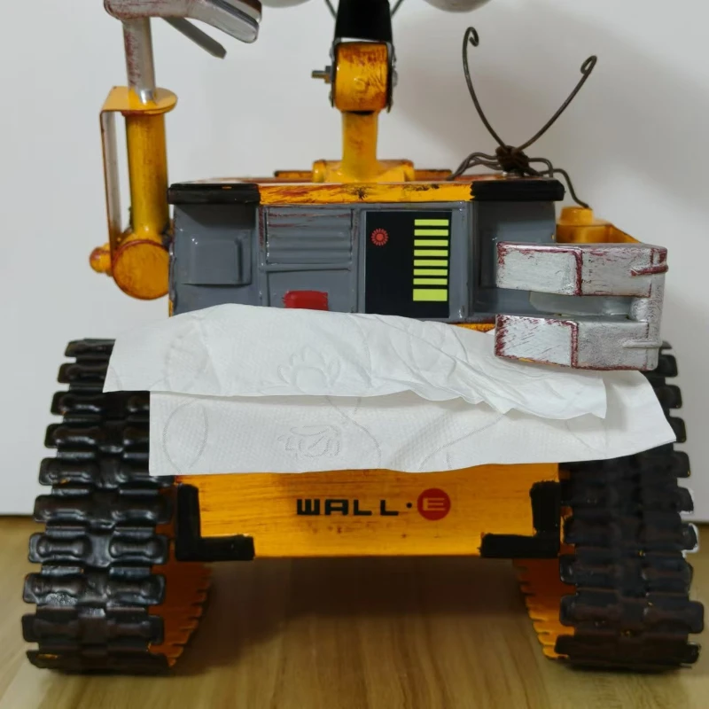 Cartoon Disney Movie Peripheral Iron Art Wall-E Retro Tissue Box Craft Metal Piggy Bank Model Home Decor Children Birthday Gift