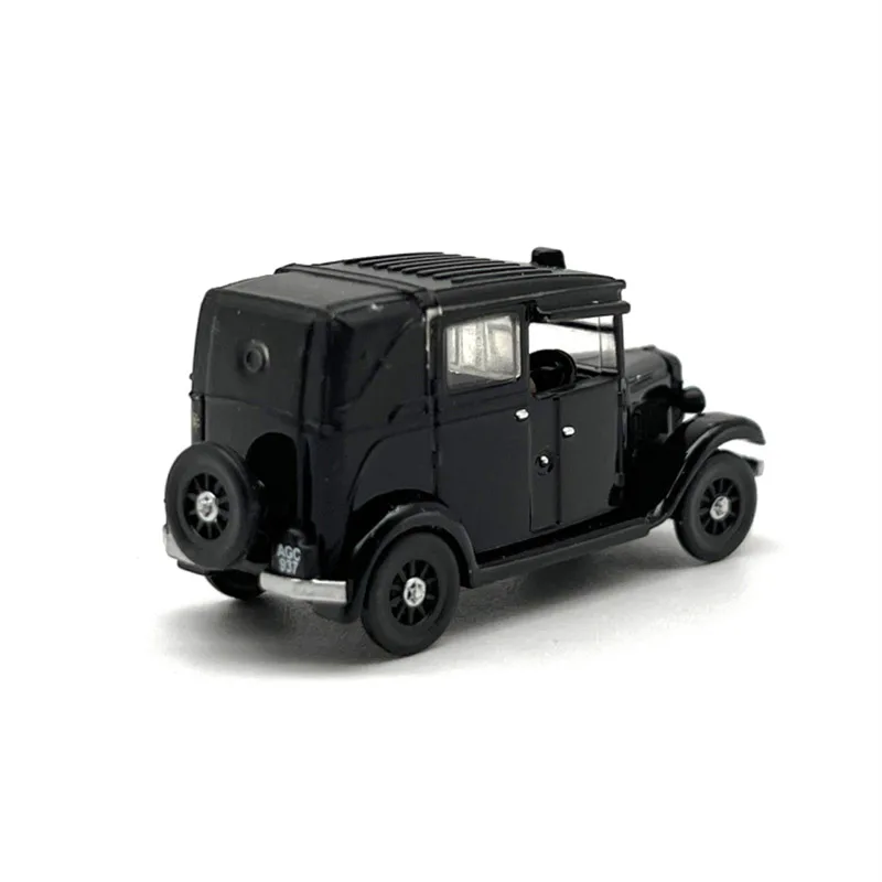 OXFORD Diecast Alloy 1:120 Scale 1934 Low Loader Taxi Car Model Black Adult Toy Collection Static Display Ornament Gift Souvenir