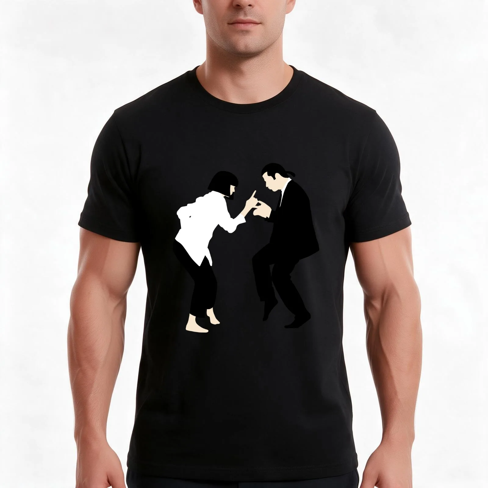 Pulp Fiction // Jack Rabbit Slim’s Restaurant Dance Scene // Unique Minimalist Design T-Shirt, Summer Casual Cotton Tee