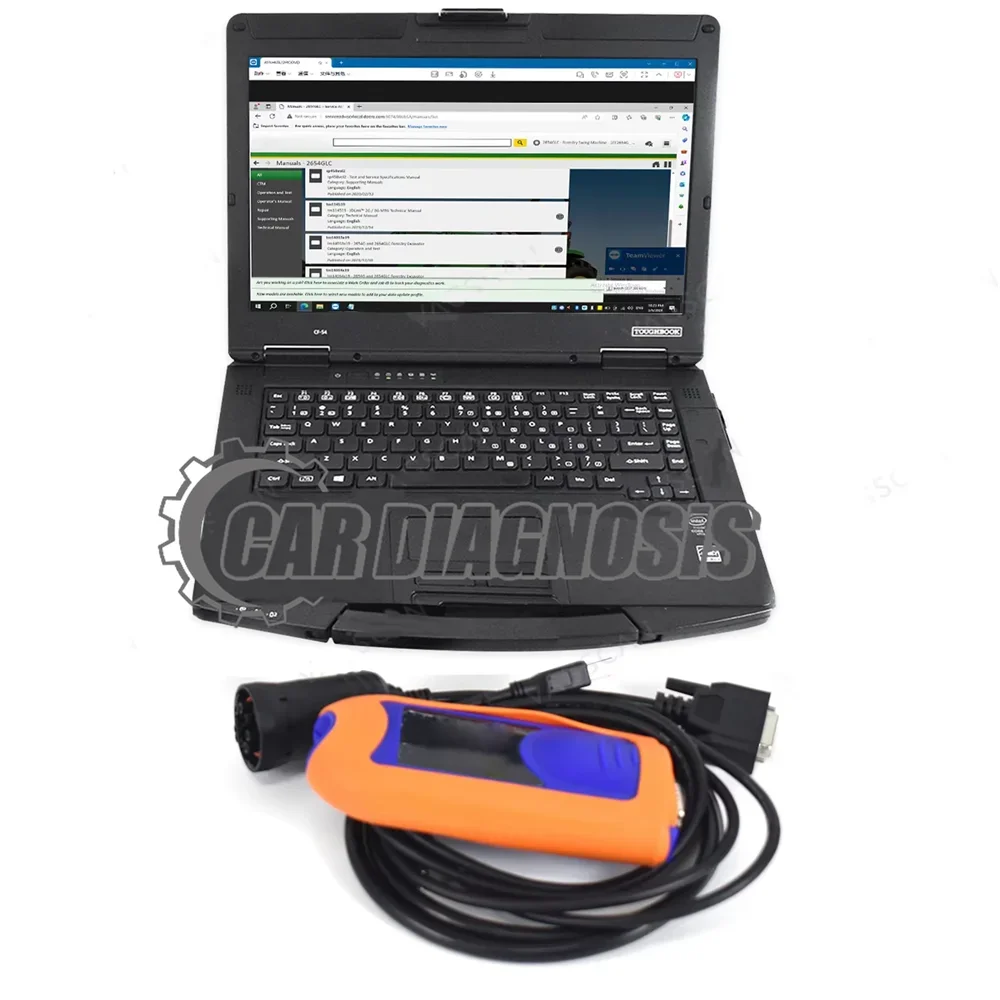 Herramienta de Diagnóstico para Equipos de Construcción y Agricultura JD EDL V2 Electrónica 5.3 AG CF, Software de Enlace de Datos + Laptop Toughbook CF54