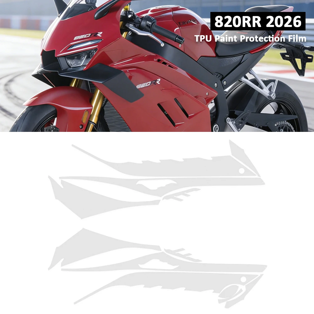 7.5Mil Thickness TPU Scratch Resistant Paint Protection Film For ZX MOTO 820RR 2026 PPF Transparent Motorcycle Accessories