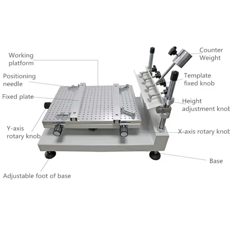 

【2026】Hot Sell 2024 Qihe Low Price SMT Production Line Manual Stencil Printer, Screen Printing Machine Solder Cream Printer QH30