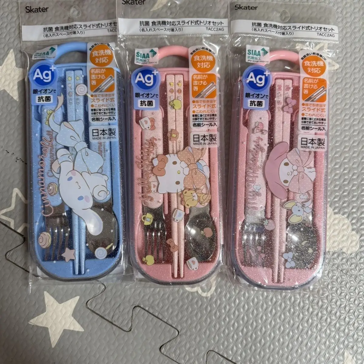 

Anime Sanrio HelloKitty Cinnamoroll My Melody Portable Stainless Steel Tableware Set Chopsticks Spoon Fork Cartoon Kawaii Lovely