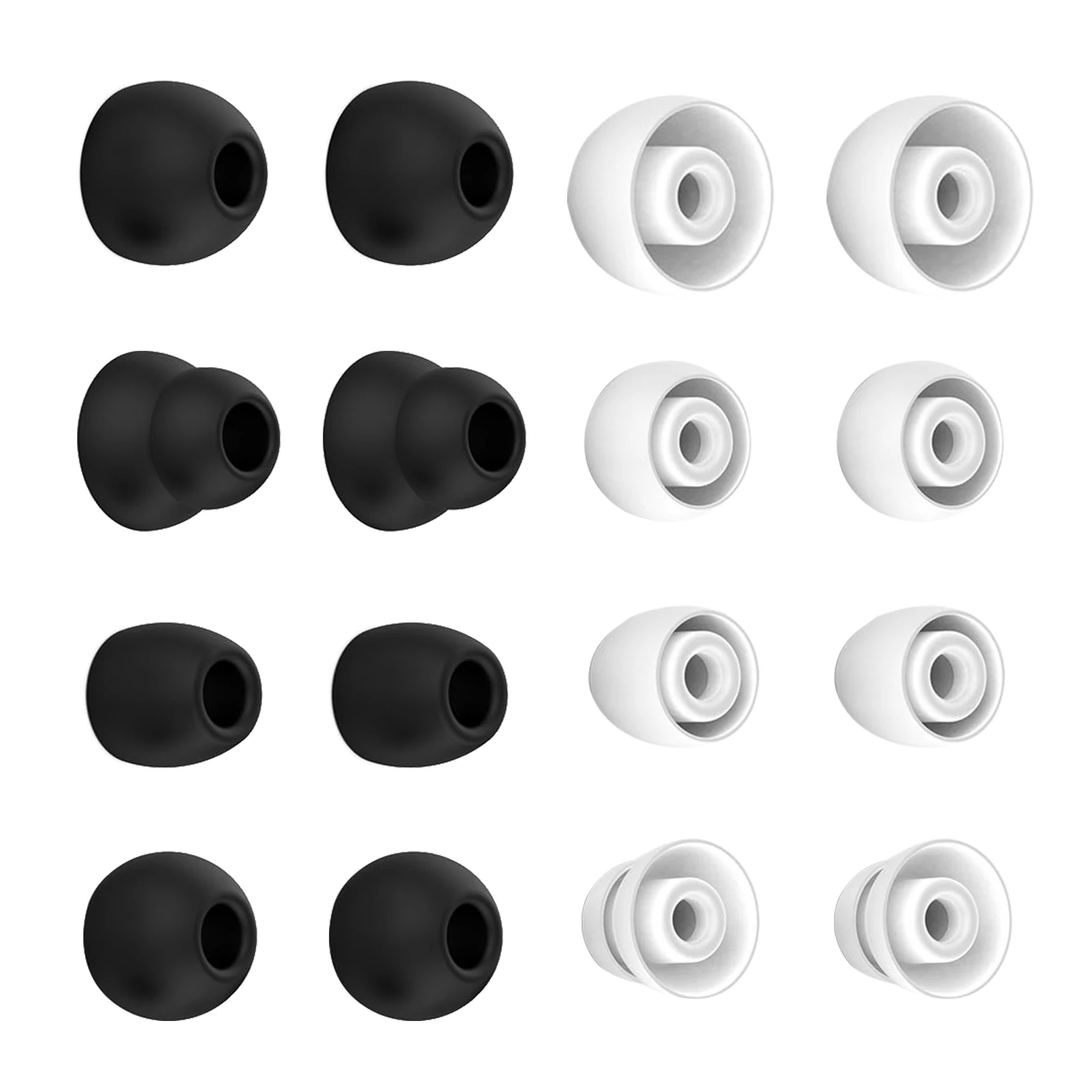 

Silicone Ear Plugs Replacement Tips 2 Sets Soft Noise Cancelling Dust Proof Silica Gel Eartips Headset Ear Pad Long Wear