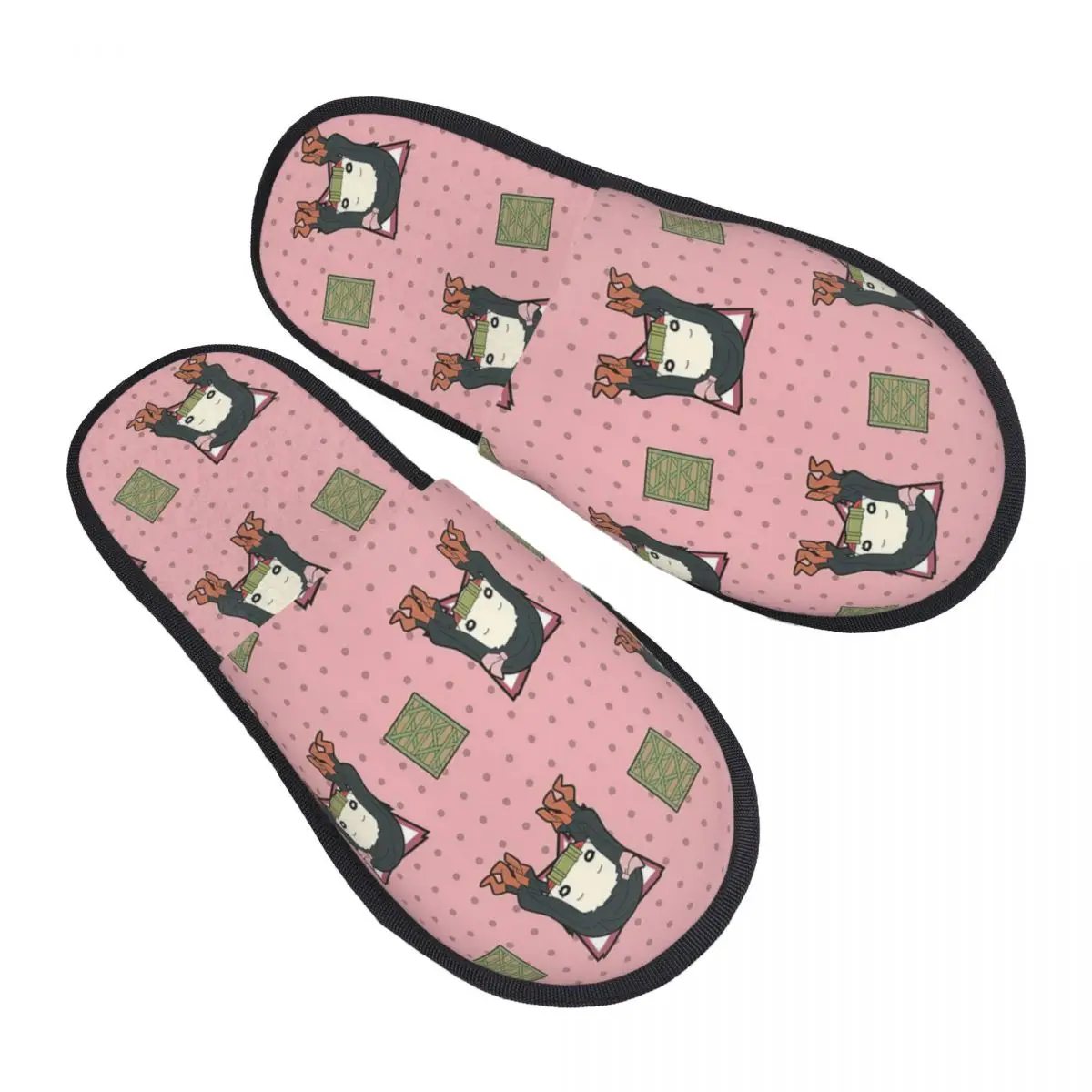 Cute Cartoon Demon Slayer Home Cotton Slippers Living Room Kimetsu No Yaiba Anime Cozy Household Fur Slippers Slides Non-slip