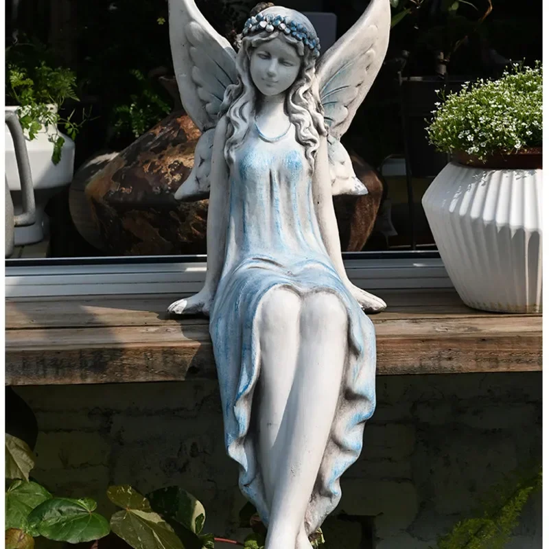 Beautiful Angel Character Sculpture Indoor Gardening Balcony Flower Fairy Garden Pool Scenery Names Exquisite Practical Decor