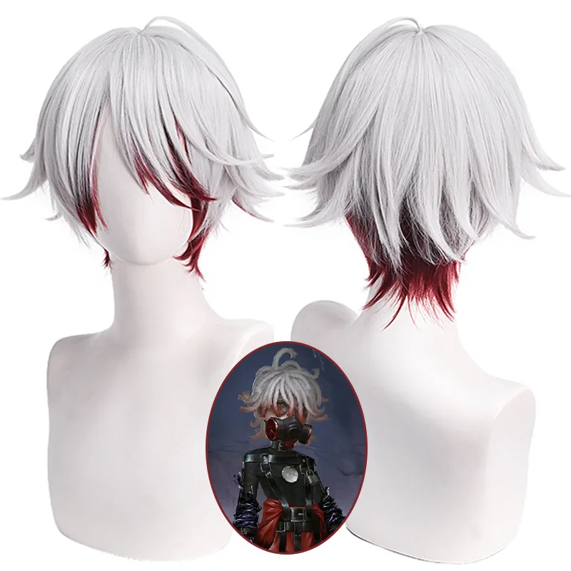 

Synthetic Cosplay Wig Red White Highlighted Fox-Inspired Wolf Tail Mantis Layered Scalp Top Zootropolis2 Style Anime Party