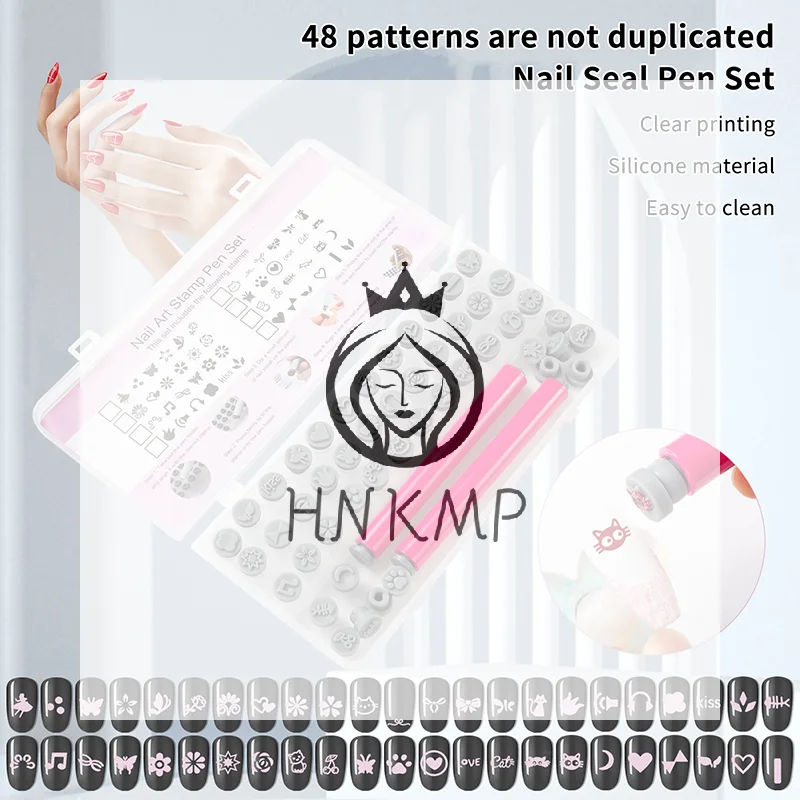36/48PCS Nail Art Stamp Pen Set DIY Design Nail Handicraft Graffiti Flower Nail Stamper Nail Art Dotting Tools Simple Design